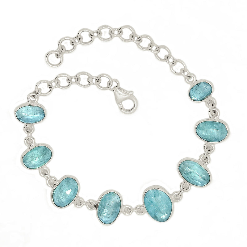 8.7" Aqua Kyanite Faceted Bracelets - AKFB16