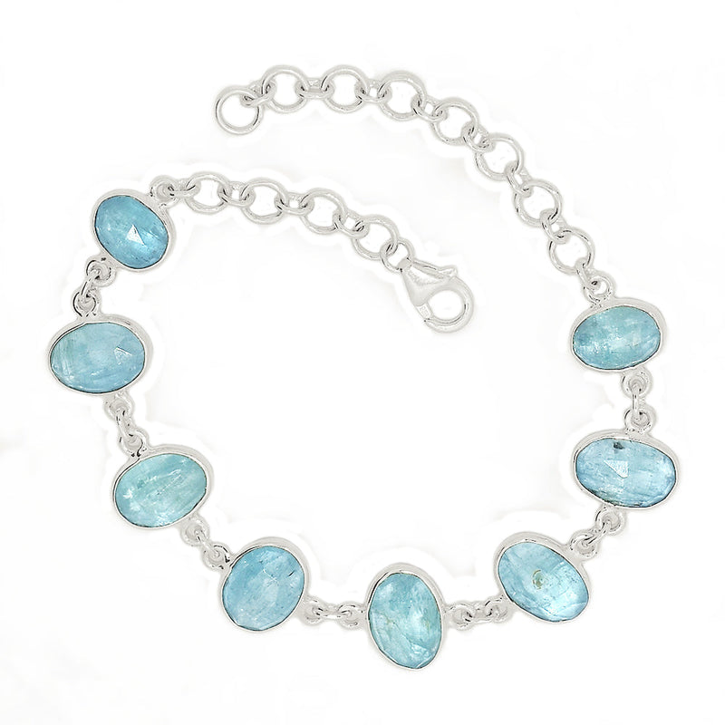 8.7" Aqua Kyanite Faceted Bracelets - AKFB19