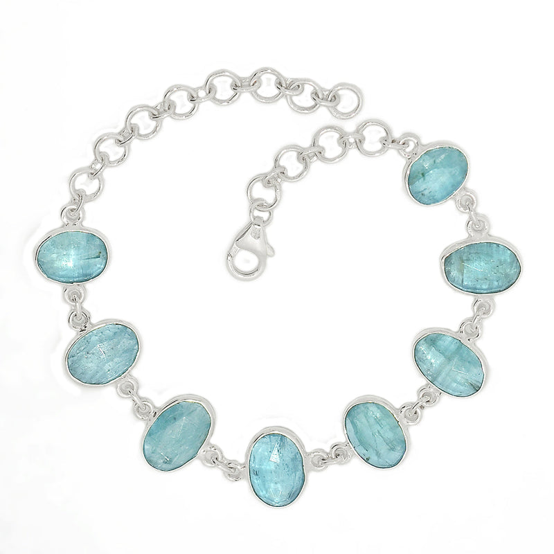 8.7" Aqua Kyanite Faceted Bracelets - AKFB2