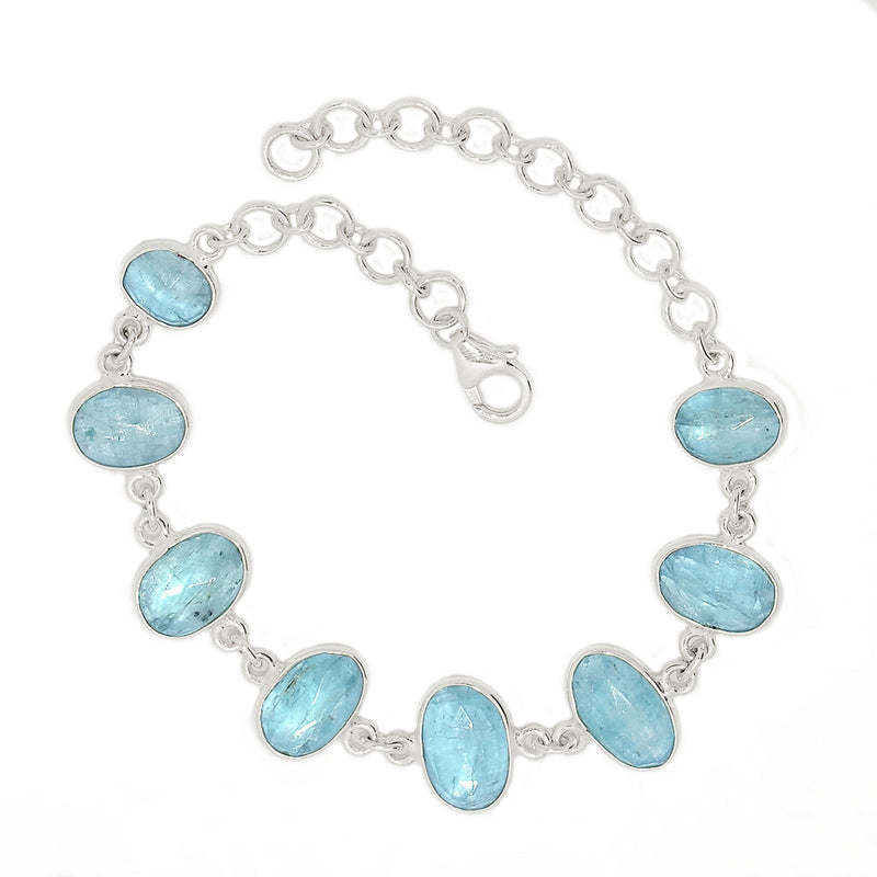 8.6" Aqua Kyanite Faceted Bracelets - AKFB4