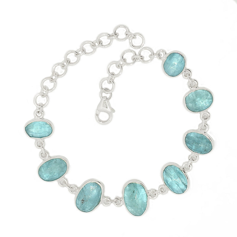 8.7" Aqua Kyanite Faceted Bracelets - AKFB5