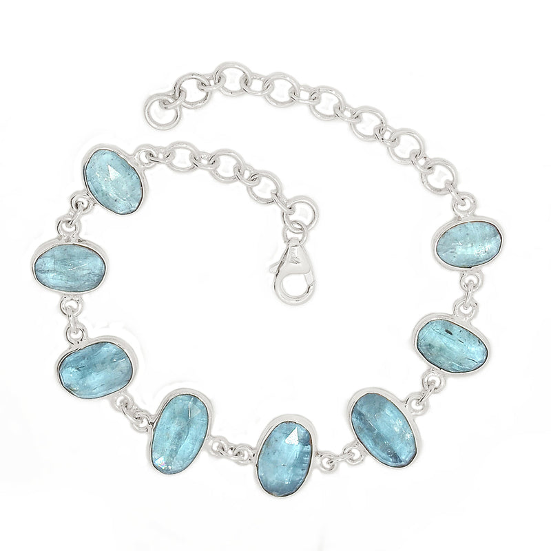 8.7" Aqua Kyanite Faceted Bracelets - AKFB8