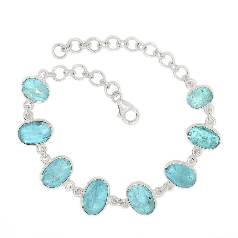 8.7" Aqua Kyanite Faceted Bracelets - AKFB9