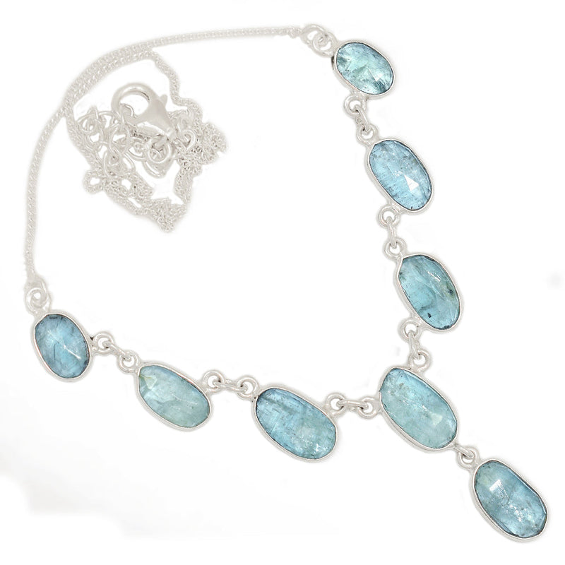 17.5" Aqua Kyanite Faceted Necklace - AKFN12