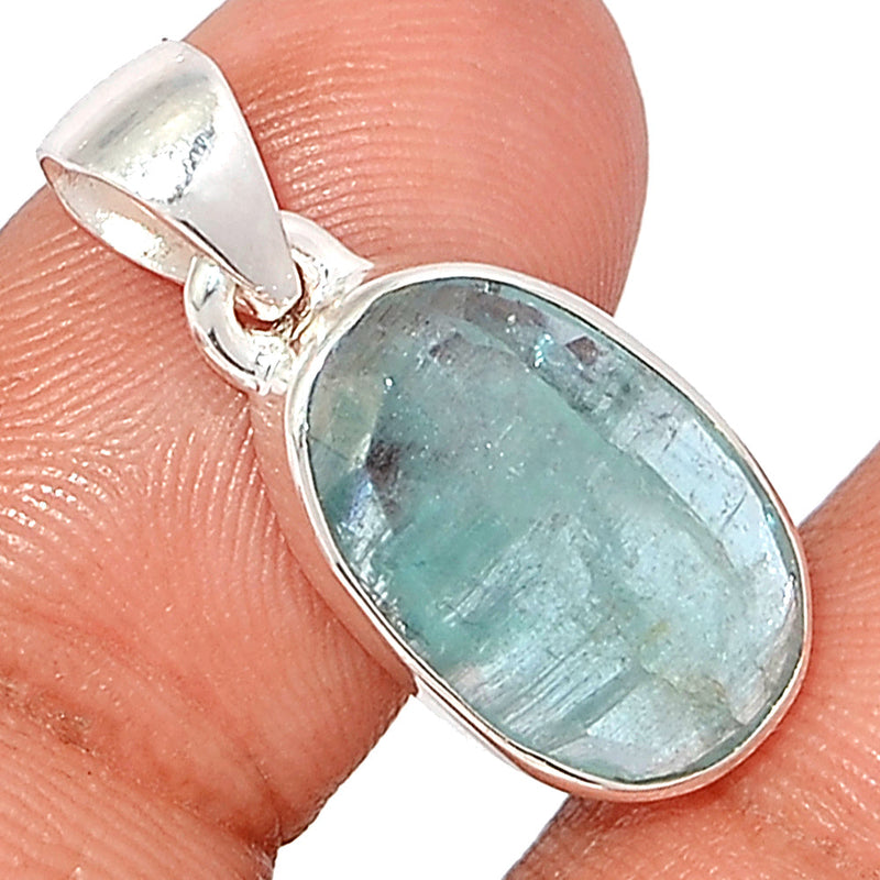 1.1" Aqua Kyanite Faceted Pendants - AKFP105