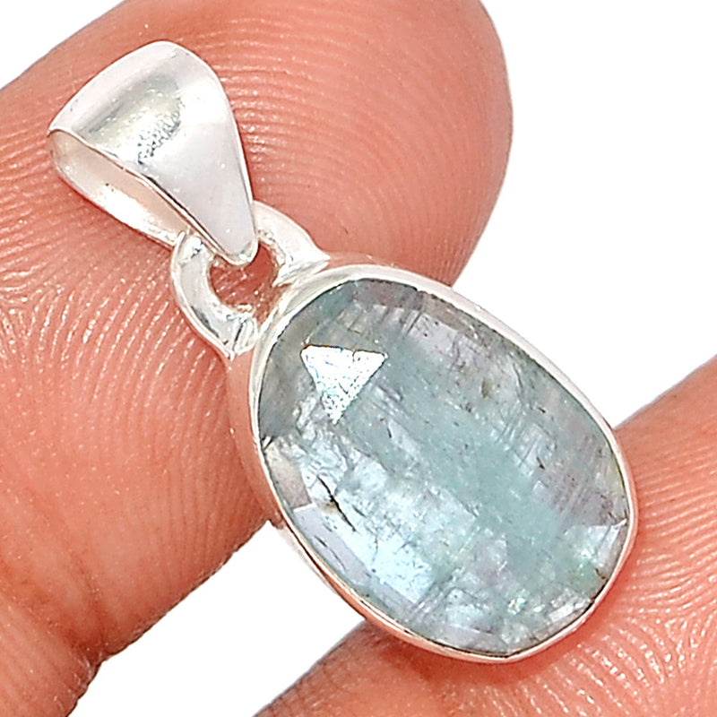 1" Aqua Kyanite Faceted Pendants - AKFP119