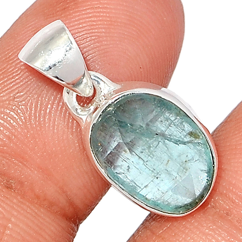 1" Aqua Kyanite Faceted Pendants - AKFP136