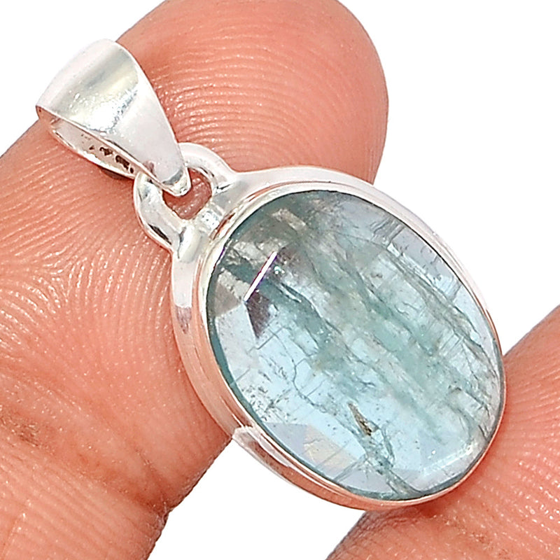 1.1" Aqua Kyanite Faceted Pendants - AKFP94