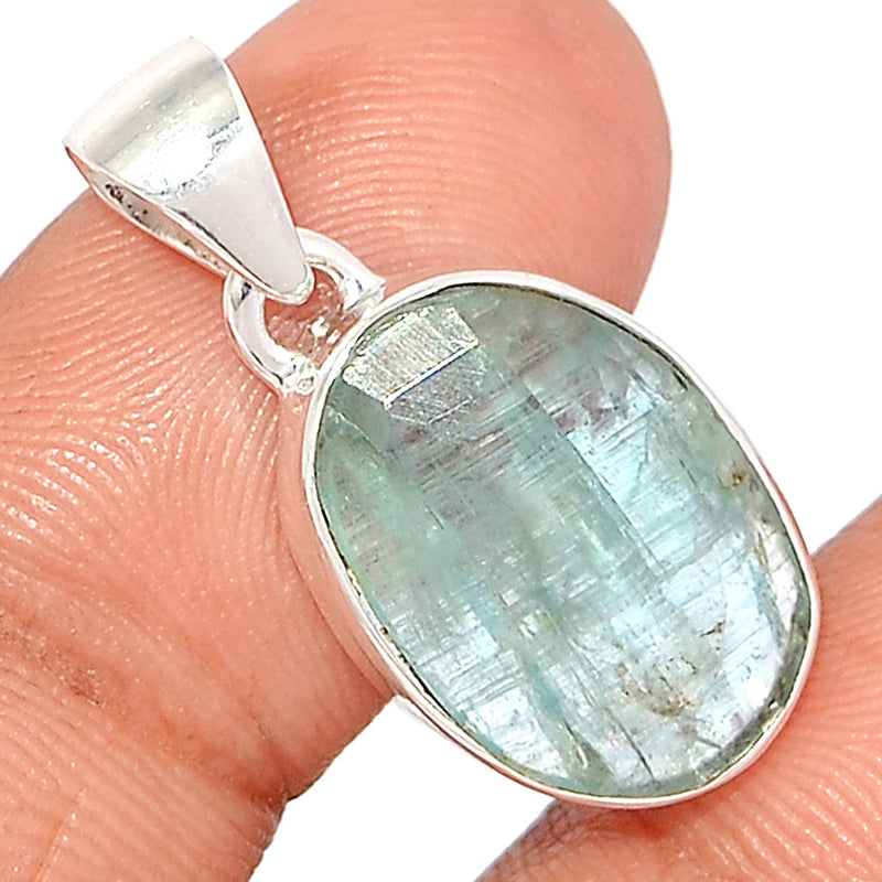 1.1" Aqua Kyanite Faceted Pendants - AKFP95