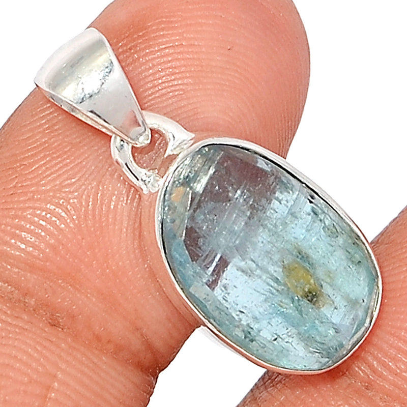 1.1" Aqua Kyanite Faceted Pendants - AKFP98