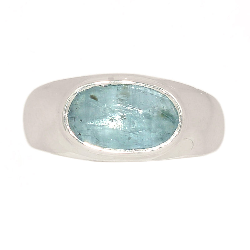 Solid - Aqua Kyanite Faceted Ring - AKFR132