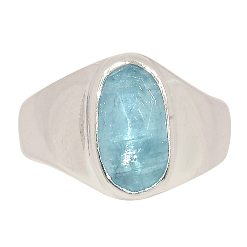 Solid - Aqua Kyanite Faceted Ring - AKFR135