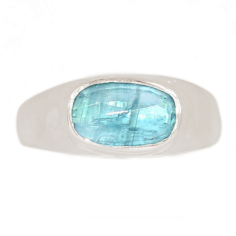 Solid - Aqua Kyanite Faceted Ring - AKFR136