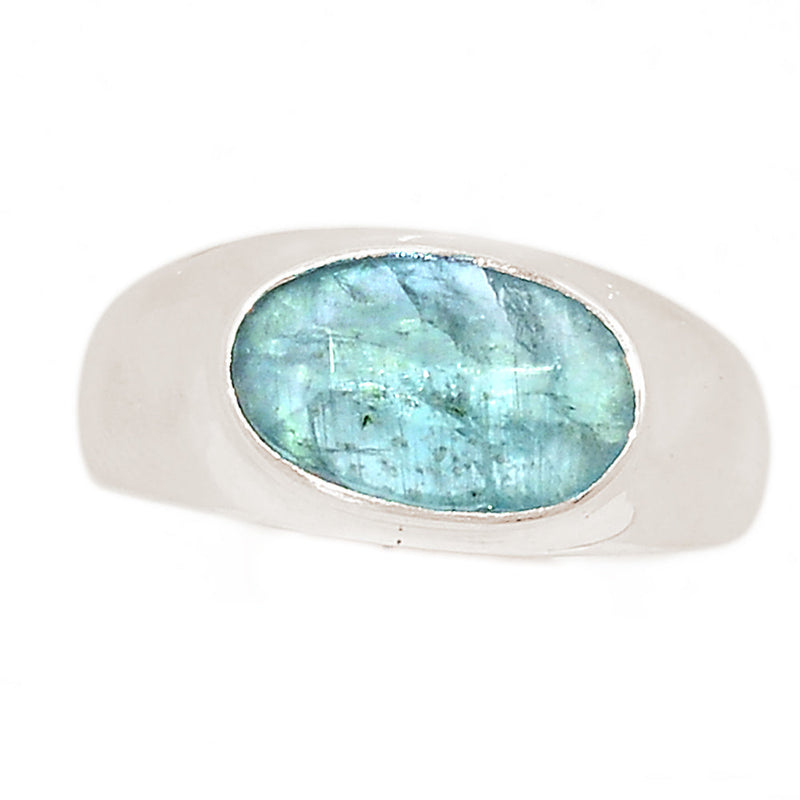 Solid - Aqua Kyanite Faceted Ring - AKFR138