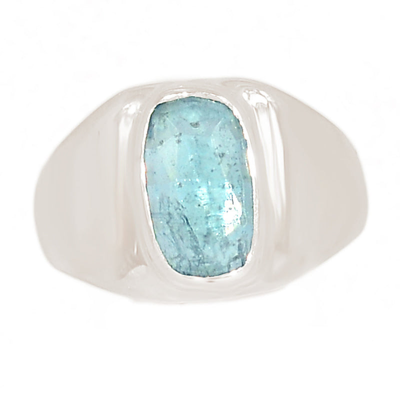 Solid - Aqua Kyanite Faceted Ring - AKFR139