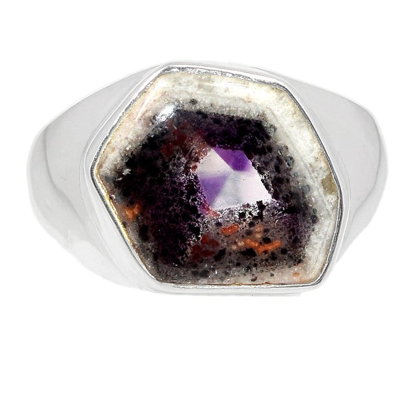 Solid - Atomic Trapiche Amethyst Slice Ring - ALCR662