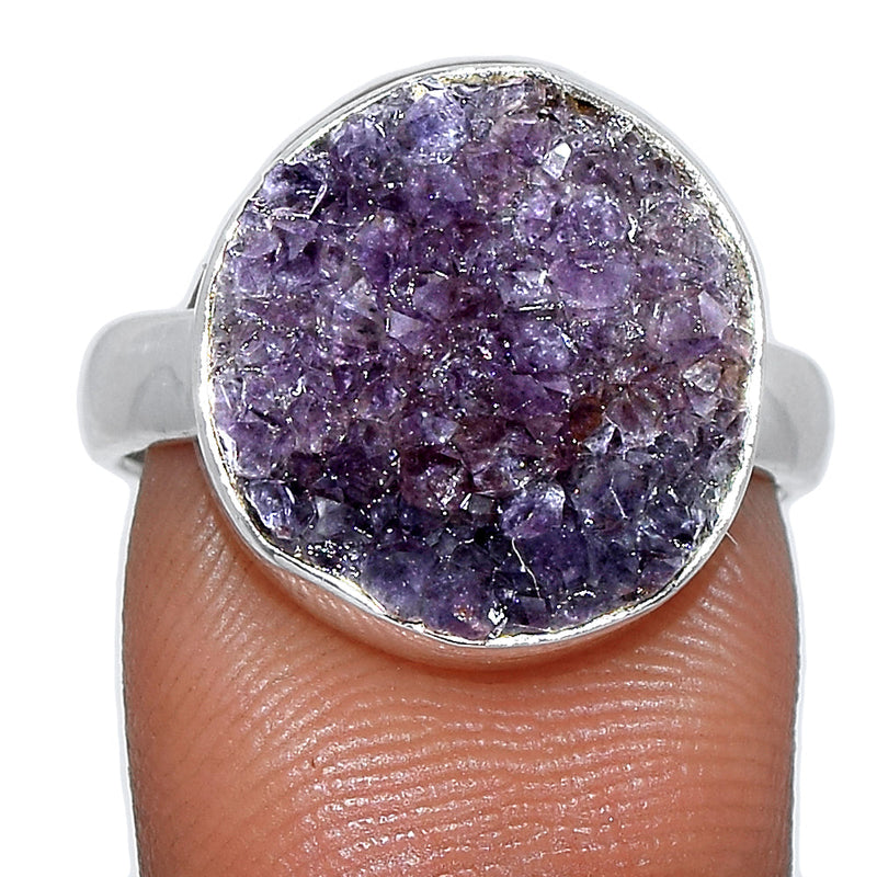 Amethyst Cluster Uruguay Druzy Ring - AMDR1027