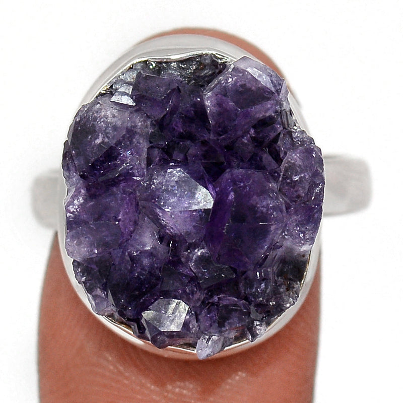 Amethyst Cluster Uruguay Druzy Ring - AMDR1051