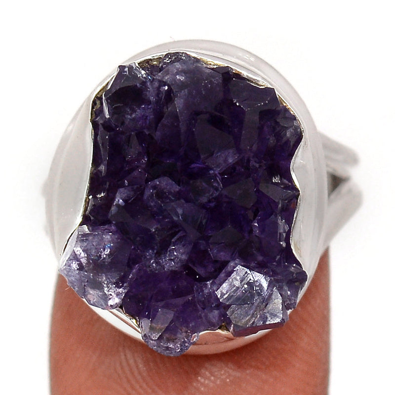 Amethyst Cluster Uruguay Druzy Ring - AMDR1056