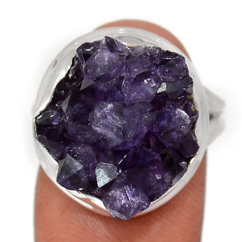 Amethyst Cluster Uruguay Druzy Ring - AMDR1067