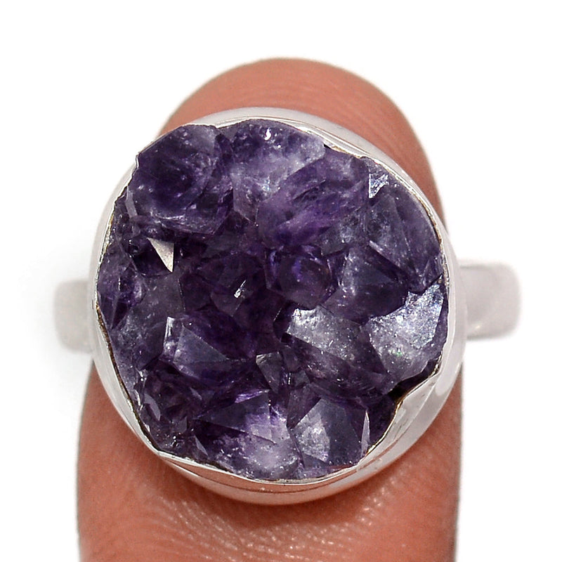 Amethyst Cluster Uruguay Druzy Ring - AMDR1068