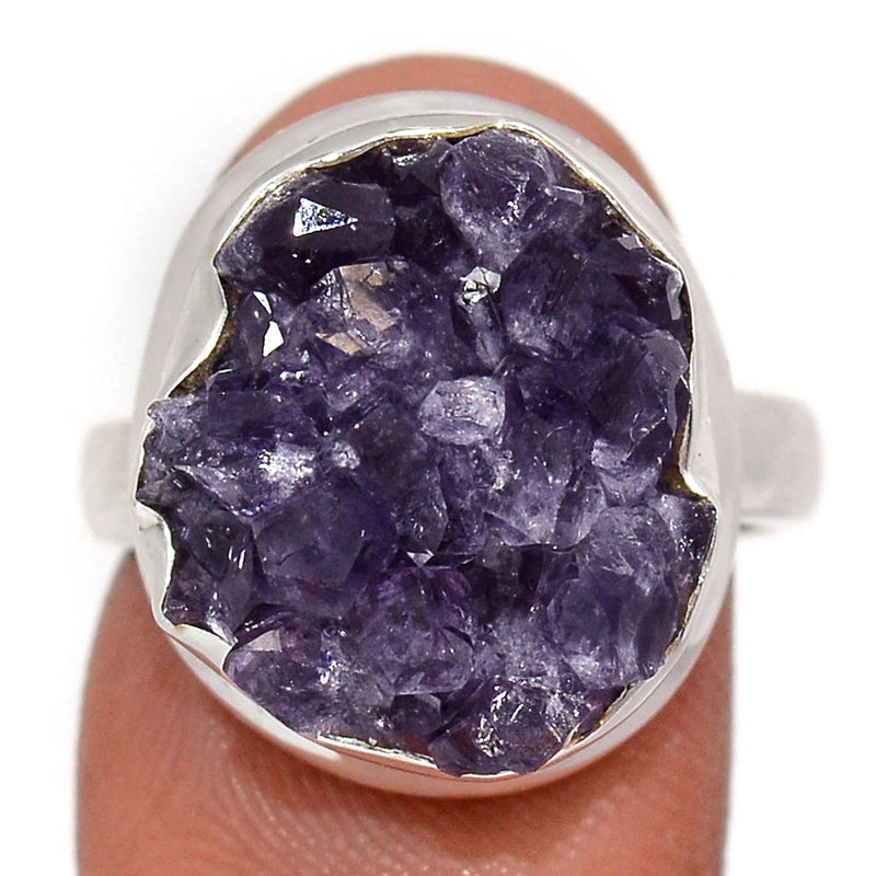 Amethyst Cluster Uruguay Druzy Ring - AMDR1073