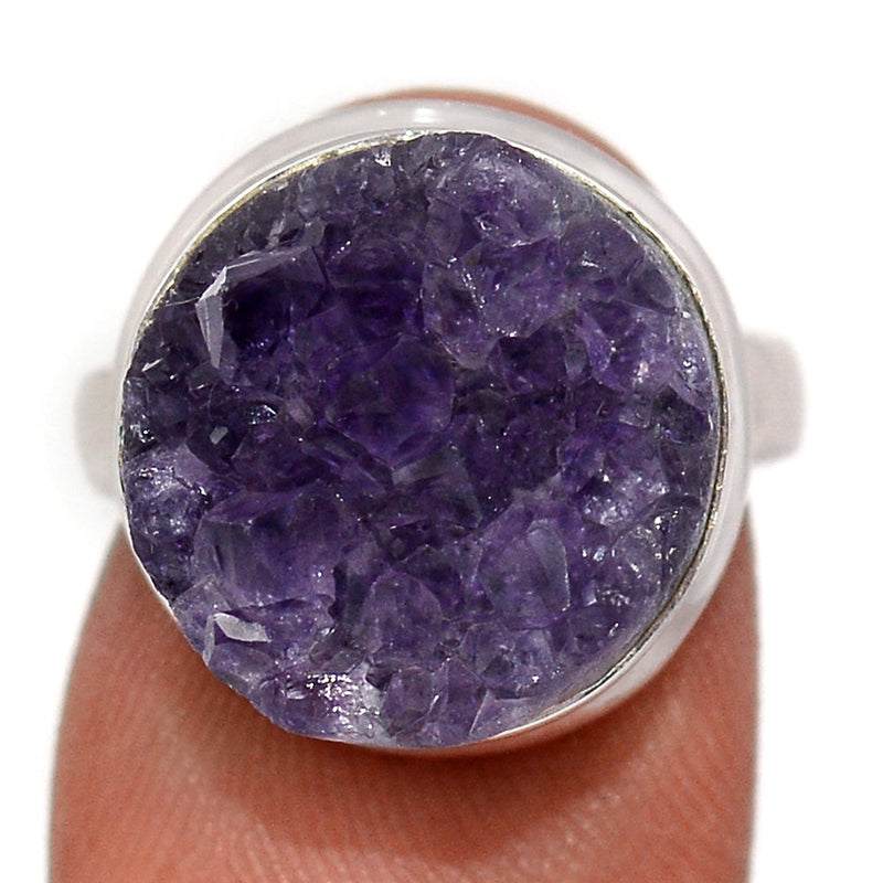 Amethyst Cluster Uruguay Druzy Ring - AMDR1077