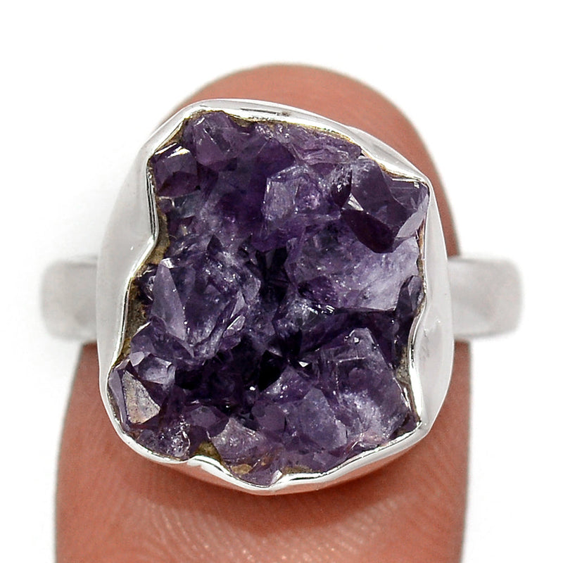 Amethyst Cluster Uruguay Druzy Ring - AMDR1078