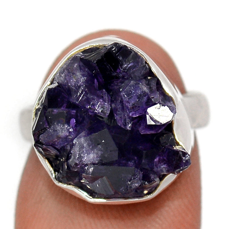 Amethyst Cluster Uruguay Druzy Ring - AMDR1085