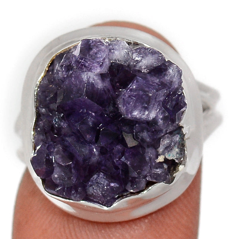 Amethyst Cluster Uruguay Druzy Ring - AMDR1087