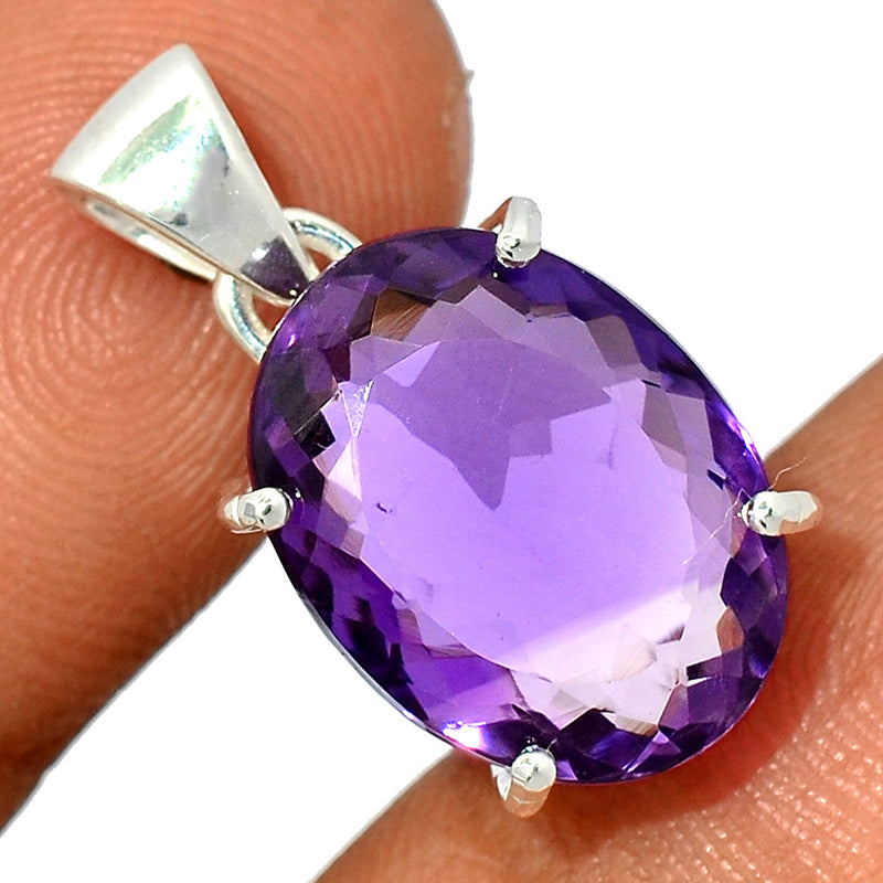 1" Claw - Amethyst Faceted Pendants - AMFP1793