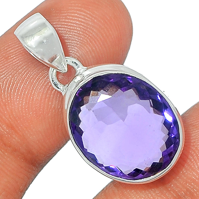 1.2" Amethyst Faceted Pendants - AMFP1829