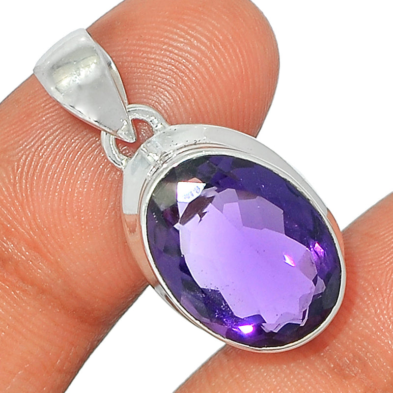 1.1" Amethyst Faceted Pendants - AMFP1830