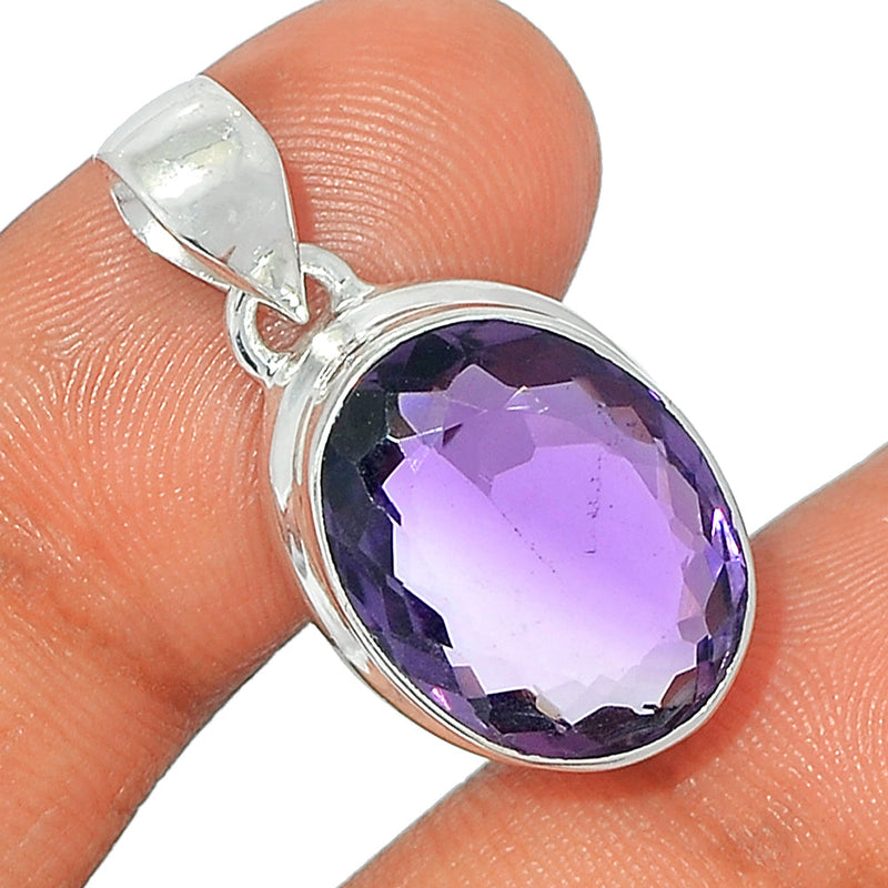 1.1" Amethyst Faceted Pendants - AMFP1836