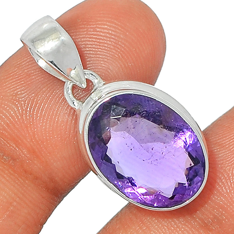 1.1" Amethyst Faceted Pendants - AMFP1837
