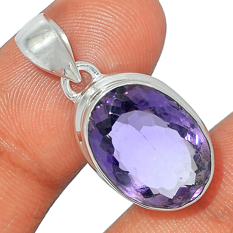 1.2" Amethyst Faceted Pendants - AMFP1839