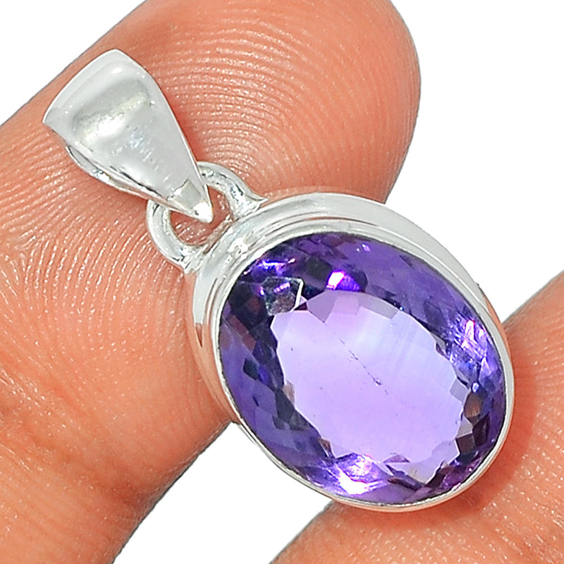 1" Amethyst Faceted Pendants - AMFP1853