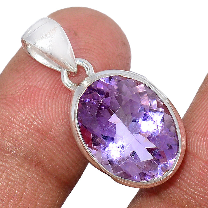 1.1" Amethyst Faceted Pendants - AMFP1866