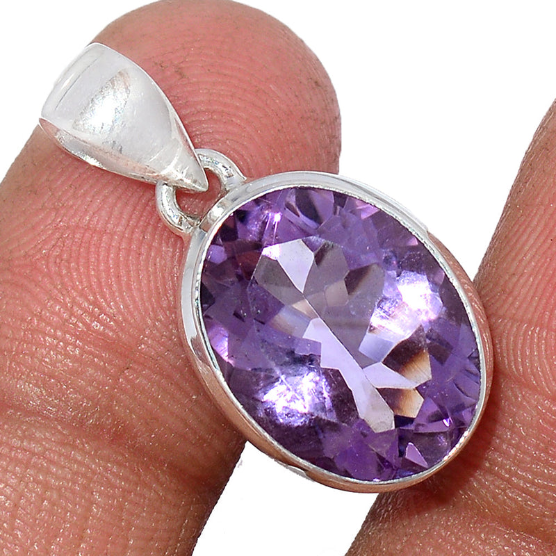 1.1" Amethyst Faceted Pendants - AMFP1867