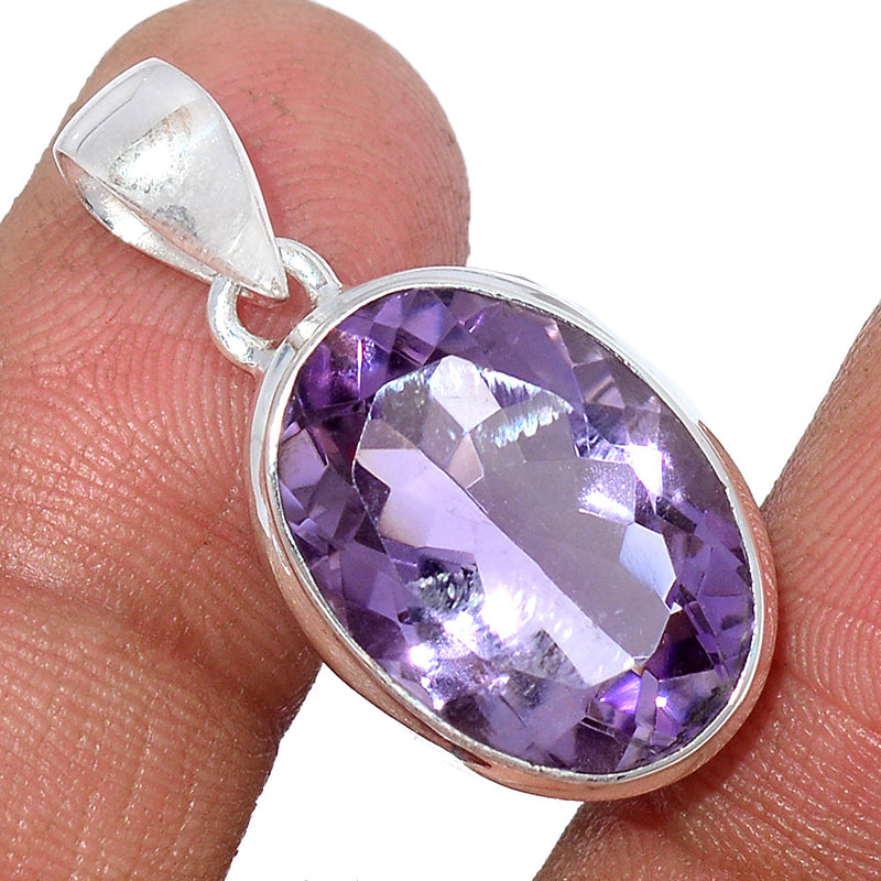 1.1" Amethyst Faceted Pendants - AMFP1868
