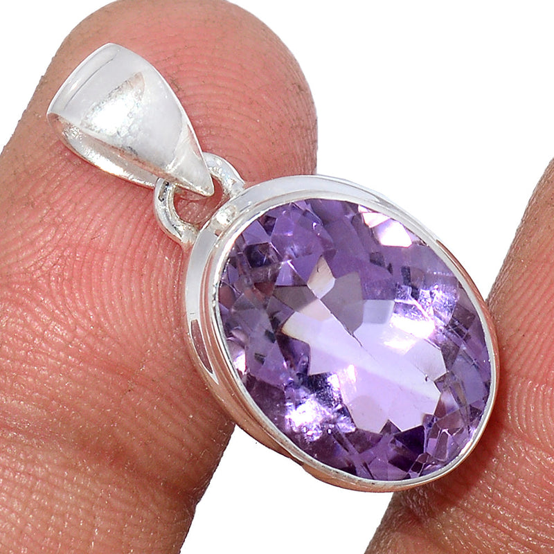1.1" Amethyst Faceted Pendants - AMFP1869