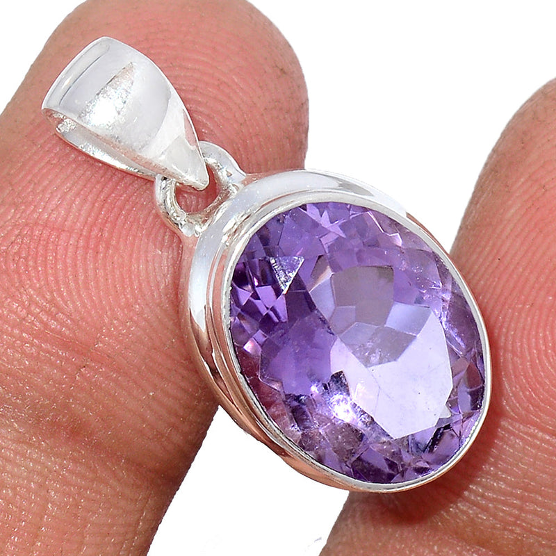 1.1" Amethyst Faceted Pendants - AMFP1870