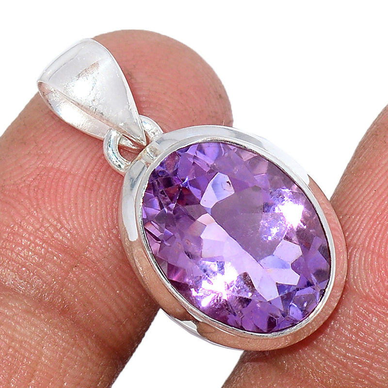 1.1" Amethyst Faceted Pendants - AMFP1872