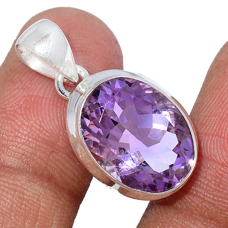 1.1" Amethyst Faceted Pendants - AMFP1875