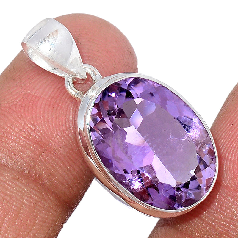 1.1" Amethyst Faceted Pendants - AMFP1878