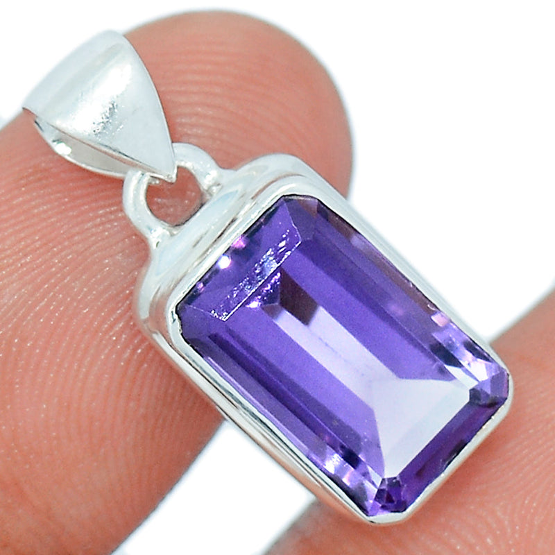 1" Amethyst Faceted Pendants - AMFP1917