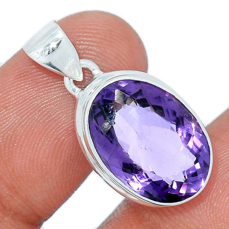 1.1" Amethyst Faceted Pendants - AMFP1936