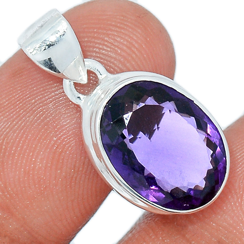 1" Amethyst Faceted Pendants - AMFP1937