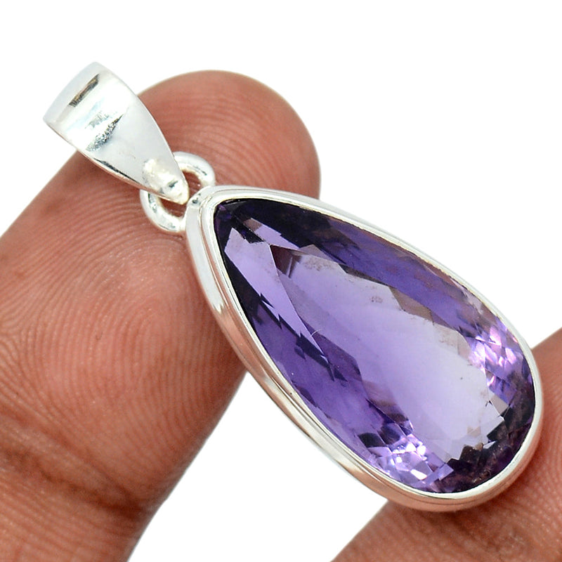1.3" Amethyst Faceted Pendants - AMFP1962
