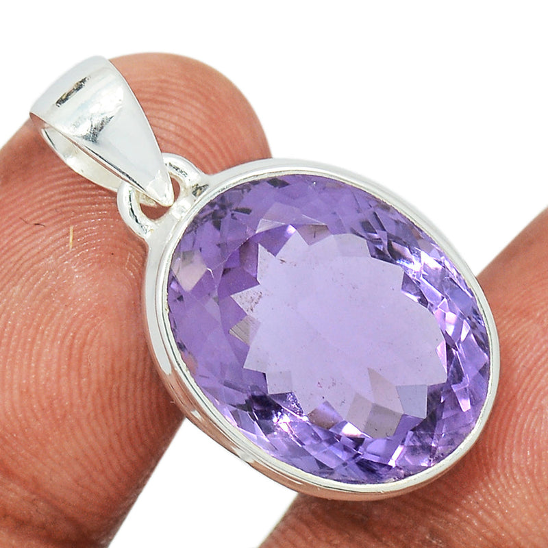 1.2" Amethyst Faceted Pendants - AMFP1963